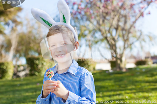 Image of boy at easter time