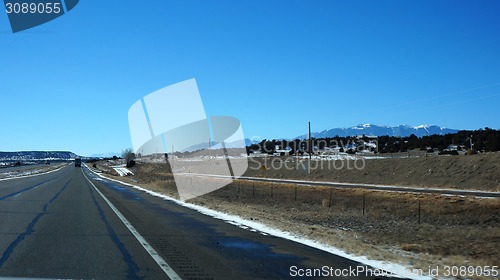 Image of USA highway in the winter