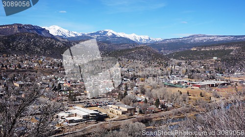 Image of Beautiful scene of Durango, Colorado from the top    