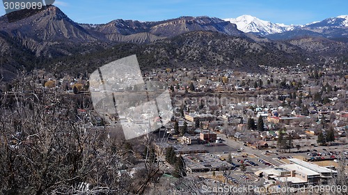 Image of Landscape of the buildings of the downtown in Durango, Colorado 