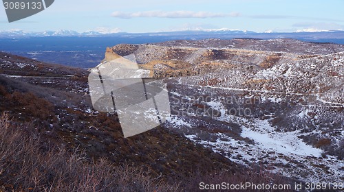 Image of View of Rocky Mountain in the winter