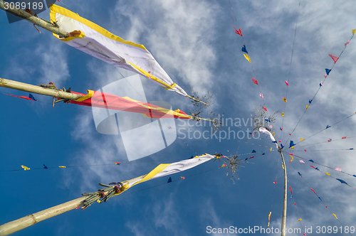 Image of Buddhist prayer flags in Nepal