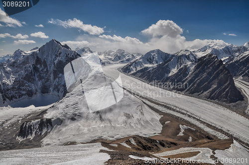 Image of Fedchenko glacier in Tajikistan