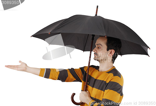 Image of Man with umbrella