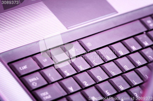 Image of Modern and stylish laptop. 