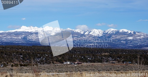 Image of Winter view of Rocky mountain 