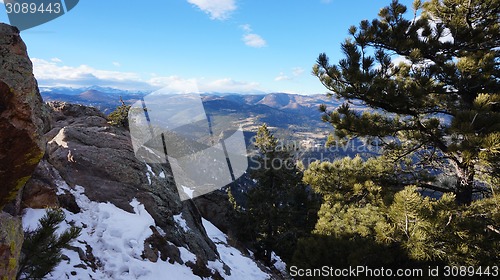 Image of Winter view of Rocky mountain 