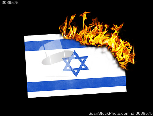 Image of Flag burning - Israel