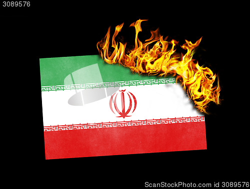 Image of Flag burning - Iran