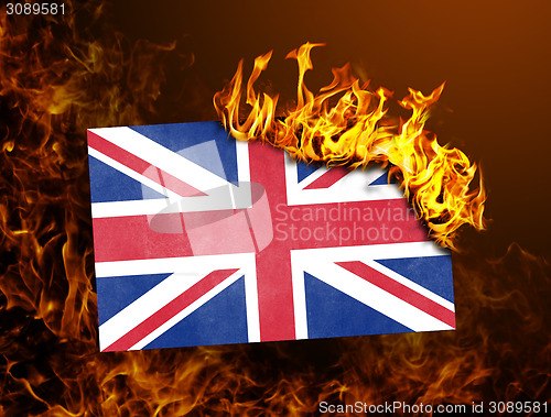 Image of Flag burning - United Kingdom