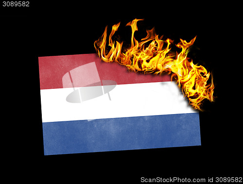 Image of Flag burning - Netherlands