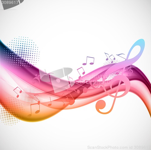 Image of Colorful music background