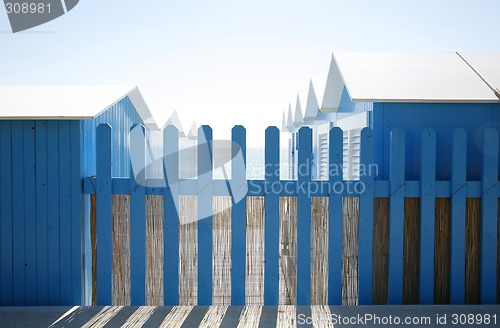 Image of Blue fence