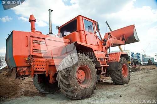 Image of Bulldozer on sand