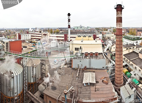 Image of Towers of grain drying enterprise. 