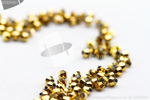 Image of Golden glass beads