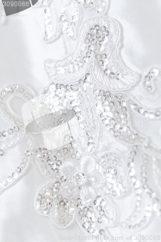 Image of Beautiful wedding dress detail