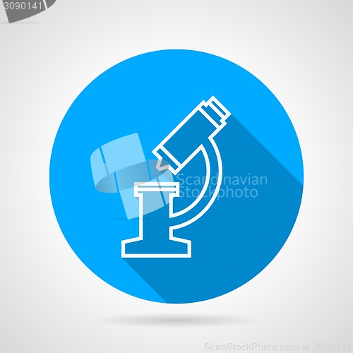 Image of Flat blue icon for microscope