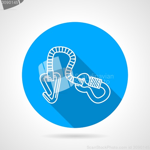 Image of Flat color icon for climbing gear
