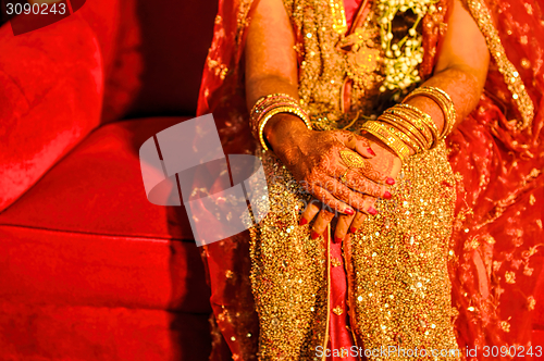 Image of Henna on brides hands