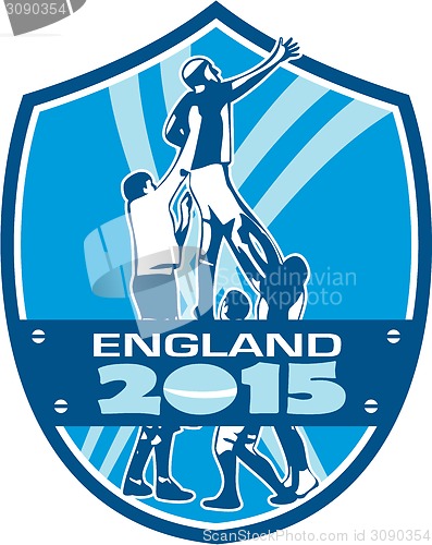 Image of Rugby Lineout England 2015 Shield