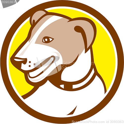 Image of Jack Russell Terrier Head Circle Cartoon