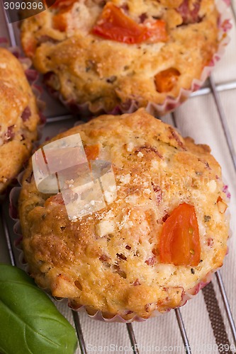 Image of Fresh pizza muffin as a snack