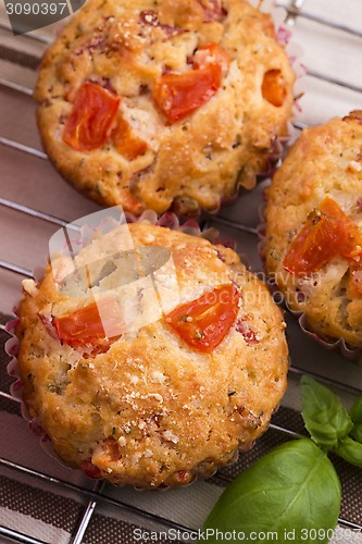 Image of Fresh pizza muffin as a snack