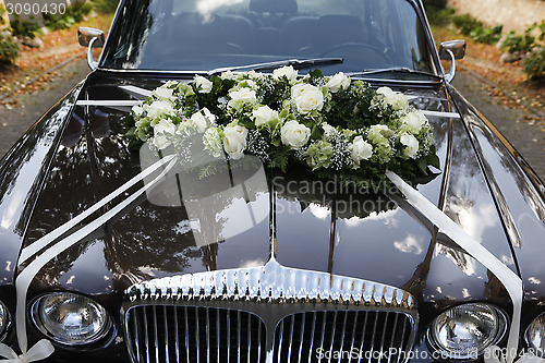 Image of black wedding car