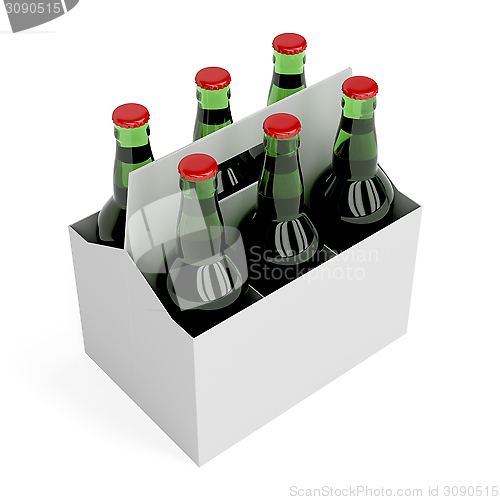 Image of Lager beer bottles