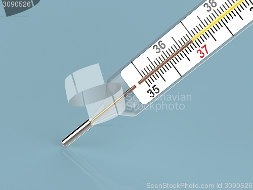 Image of Close-up of mercury thermometer