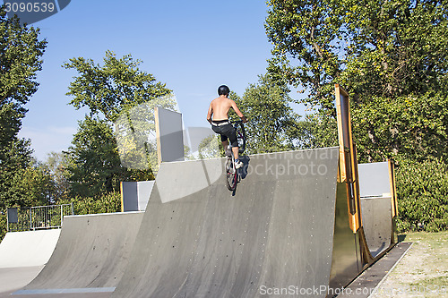 Image of Biker on the ramp