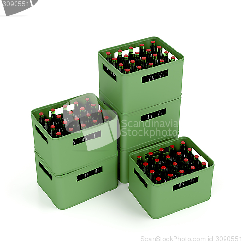 Image of Crates with lager beer