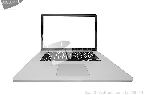 Image of laptop fish eye isolated