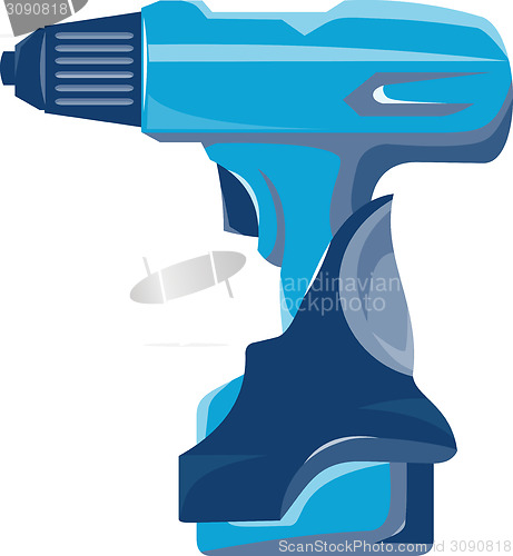 Image of Cordless Drill Side Retro