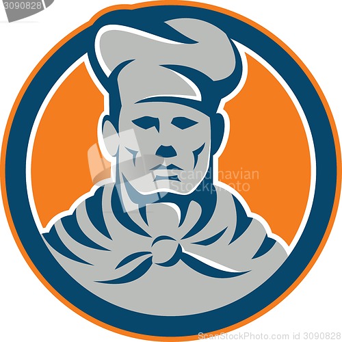 Image of Chef Cook Baker Hat Circle Retro