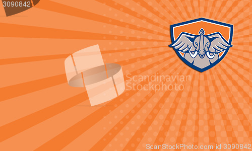 Image of Business card Elephant Head Front Shield Cartoon