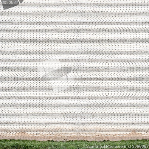 Image of huge white brick wall