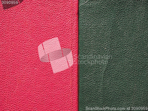 Image of Red green leatherette background