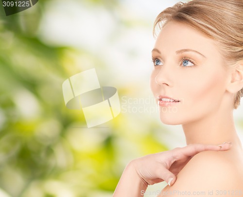 Image of face of beautiful young woman