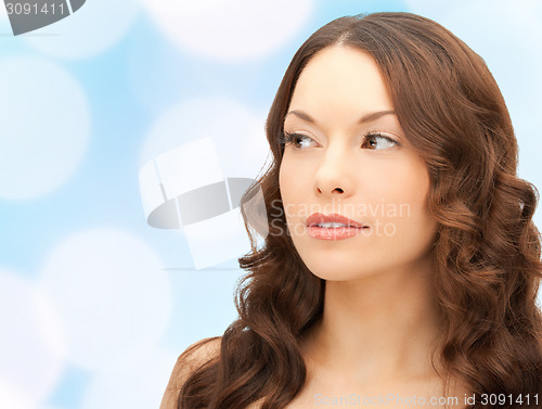 Image of beautiful young woman face