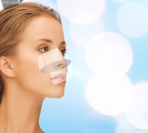 Image of beautiful young woman face