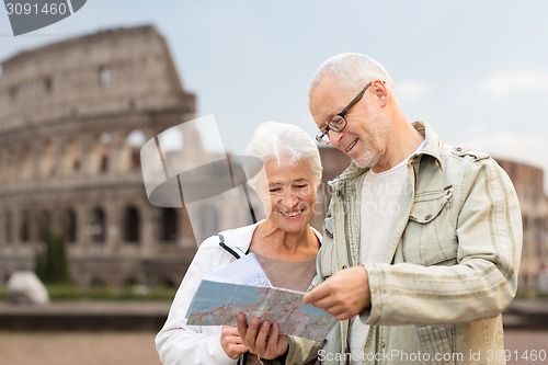 Image of senior couple on city street