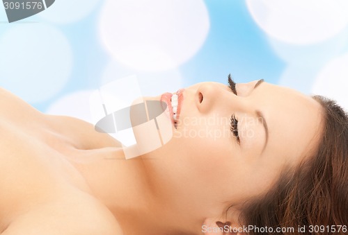 Image of beautiful young woman face