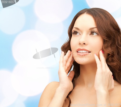 Image of beautiful young woman face