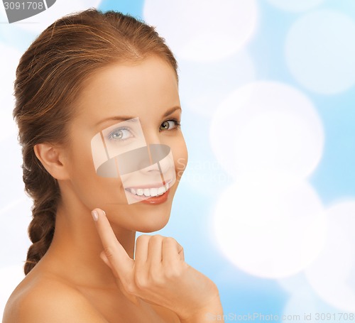 Image of beautiful young woman face