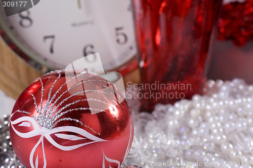 Image of christmas decoration setup