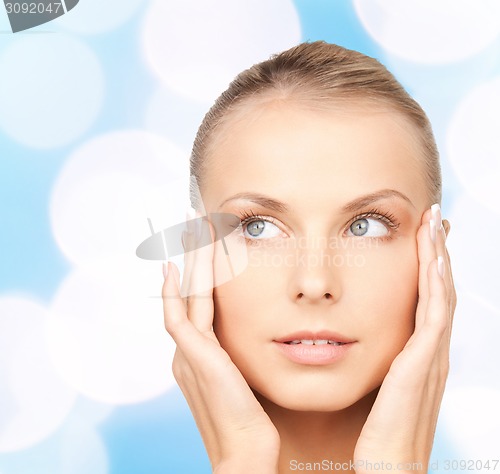 Image of beautiful young woman face