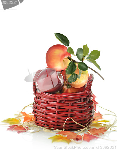 Image of Apples In A Basket 