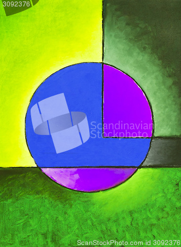 Image of Painting of a blue and purple circle